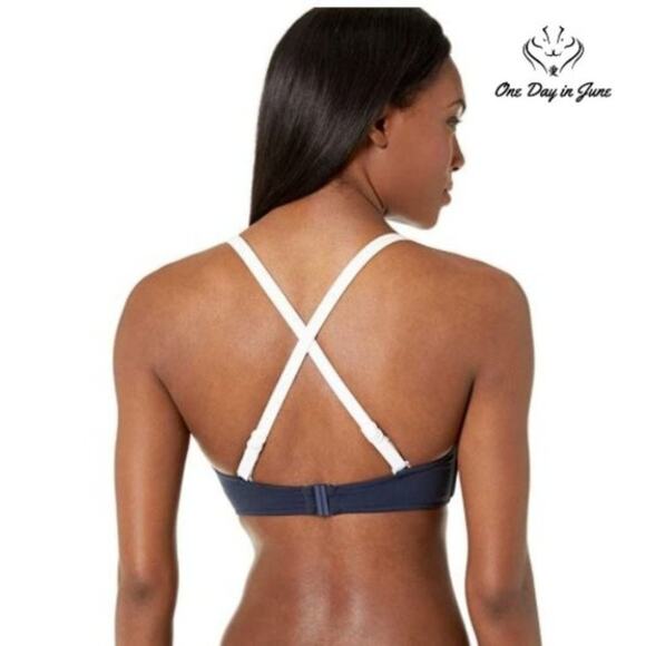 SeaFolly Block Party F Cup Halter Bikini Top Size 6 - Picture 2 of 4